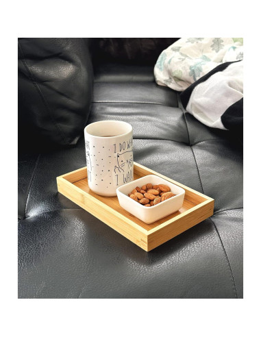 Bandeja de Bambú Natural Bam & Boo 24.9x15 cm Moderna