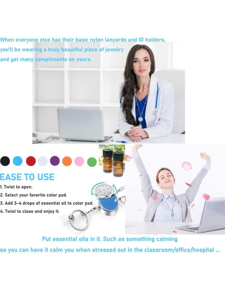 Collar Lanyard Retráctil SAM & LORI Mandala Acero Inoxidable Collar Lanyard Retráctil SAM & LORI Mandala Acero Inoxidable