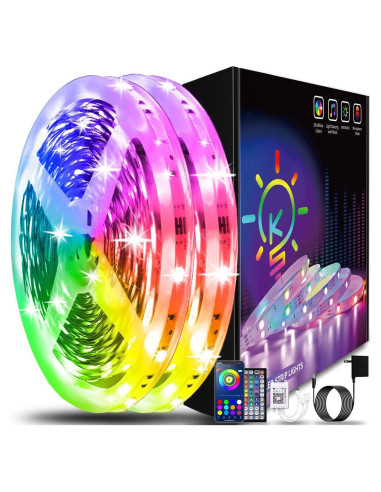 Tira de Luz LED RGB Keepsmile 40m Control Bluetooth