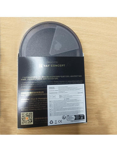 Filtro de lente ND K&F Concept 58mm ND100000 Nano X