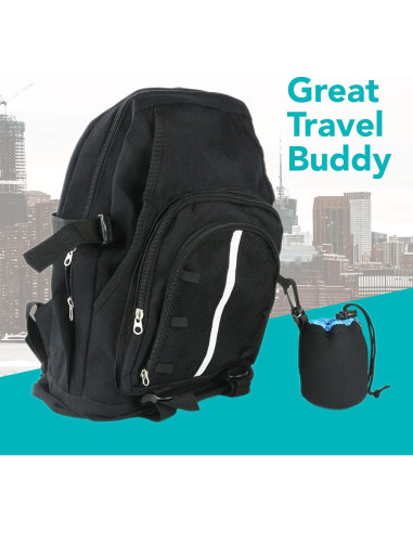Bolsa de lente neopreno FotoTech Extra Grande negro y azul