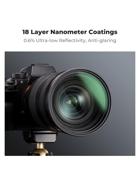 Filtro de Estrella Variable K&F Concept 58mm - Vidrio Óptico 18 Capas Filtro de Estrella Variable K&F Concept 58mm - Vidrio Óptico 18 Capas