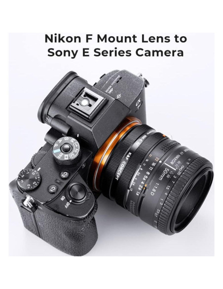 Adaptador de Montura K&F Concept NIK-NEX IV para Lentes Nikon F a Sony E Adaptador de Montura K&F Concept NIK-NEX IV para Lentes Nikon F a Sony E