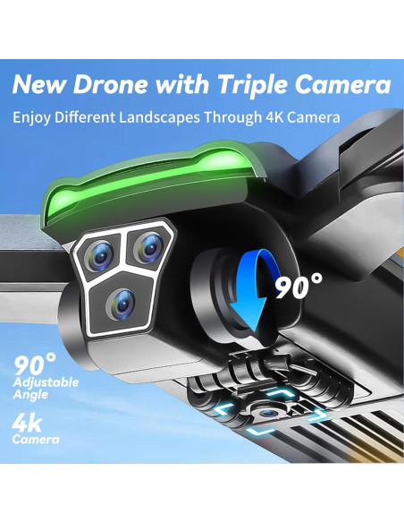 Dron HYTOBP S166 GPS con cámara 4K, 3 baterías, motor sin escobillas Dron HYTOBP S166 GPS con cámara 4K, 3 baterías, motor sin escobillas