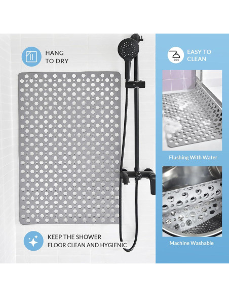 Alfombrilla Antideslizante JRLCTECH para Bañera 75x43 cm Gris Alfombrilla Antideslizante JRLCTECH para Bañera 75x43 cm Gris