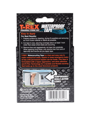 Cinta Impermeable T-Rex 5m x 1.2cm para Reparaciones Duraderas
