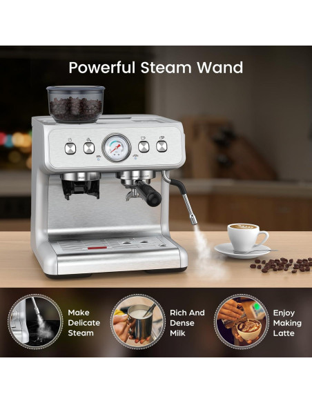 Máquina de Espresso Electactic VC-CM8050H 20 Bar Acero Inoxidable Máquina de Espresso Electactic VC-CM8050H 20 Bar Acero Inoxidable