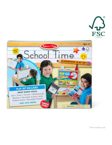Juego de Aula Melissa & Doug con Escritorios y Accesorios