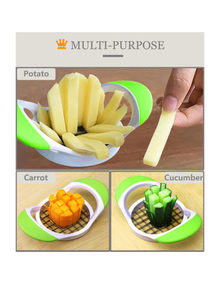 Cortador de Papas Fritas SOAZTAUM Multifuncional Acero Inoxidable Cortador de Papas Fritas SOAZTAUM Multifuncional Acero Inoxidable