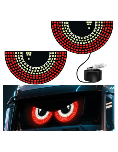 Luces LED Ojos del Diablo SPNANMA para Parabrisas - Rojo y Blanco