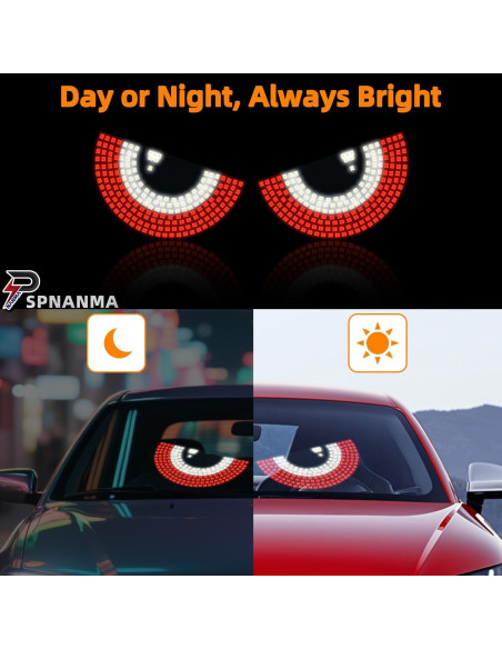 Luces LED Ojos del Diablo SPNANMA para Parabrisas - Rojo y Blanco Luces LED Ojos del Diablo SPNANMA para Parabrisas - Rojo y Blanco
