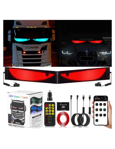 Luces Ojos Demonio LED Programables LeadGoods 60cm x 12cm