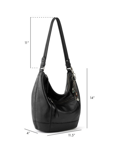Bolso Hobo Sequoia The Sak - Cuero Premium Negro