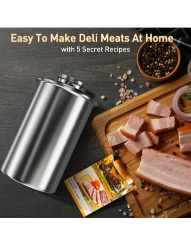 Prensa de Carne Deli BIGFIT con Termómetro y 5 Recetas