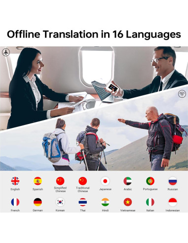 Auriculares Traductores ANFIER A8 AI en Tiempo Real 144 Idiomas
