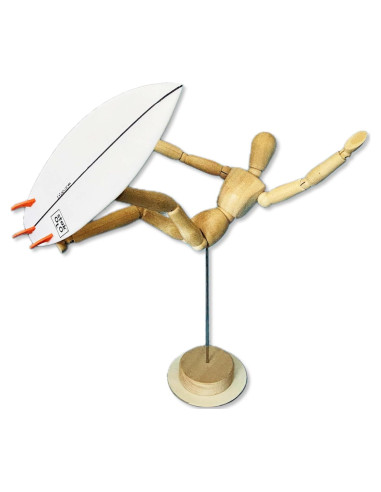 Figura de Surf de Madera CRAFTED INGENUITY 30 cm Decorativa