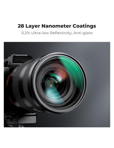 Filtro de Difusión Negra 1/8 K&F Concept 37mm Resistente al Agua