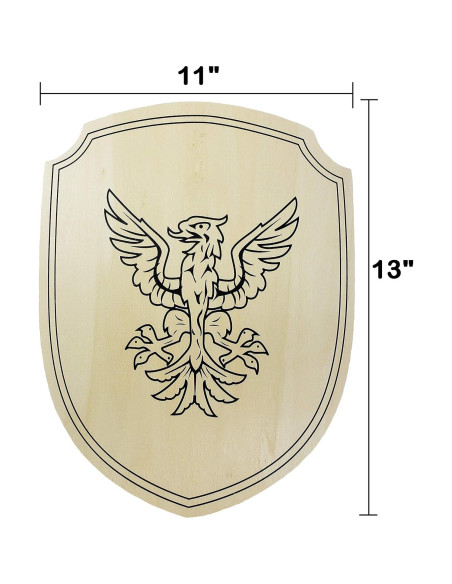 Escudo de Juguete de Madera Hecho a Mano - D&D Products - 34x27 cm Escudo de Juguete de Madera Hecho a Mano - D&D Products - 34x27 cm