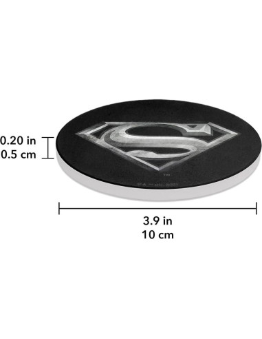 Set de 2 Posavasos Cerámicos Superman 9.9 cm con Base de Corcho