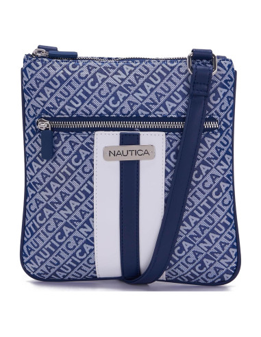 Bolso Cruzado Nautica Jacquard 21.5x22.9x2.5cm Índigo