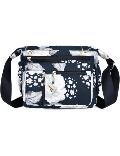 Bolso Cruzado Floral para Mujeres 27.94x20.99x10.99cm 2