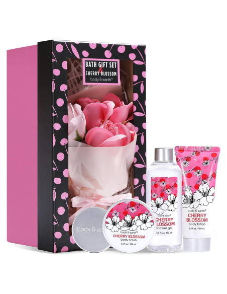Set de Regalo de Baño y Cuerpo BODY & EARTH 5 Piezas Rosa Set de Regalo de Baño y Cuerpo BODY & EARTH 5 Piezas Rosa