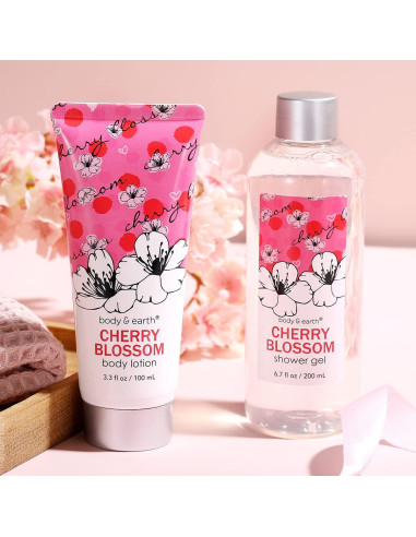 Set de Regalo de Baño y Cuerpo BODY & EARTH 5 Piezas Rosa
