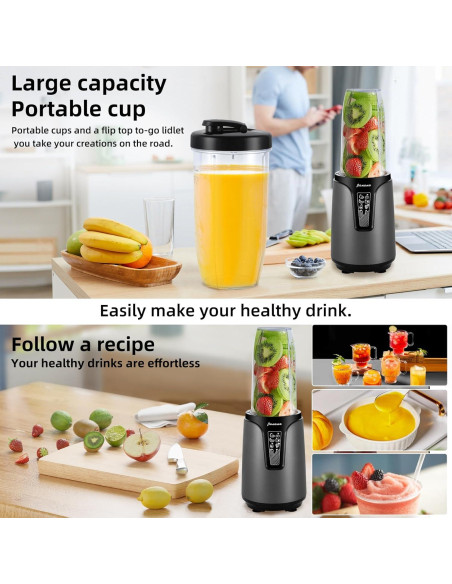 Batidora Personal Panana 850W con Tazas Portátiles 600ml Batidora Personal Panana 850W con Tazas Portátiles 600ml
