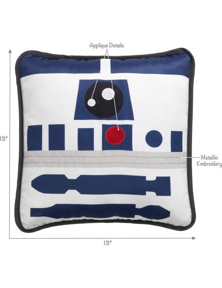 Almohada Decorativa R2D2 Star Wars Lambs & Ivy 33x33 cm Almohada Decorativa R2D2 Star Wars Lambs & Ivy 33x33 cm