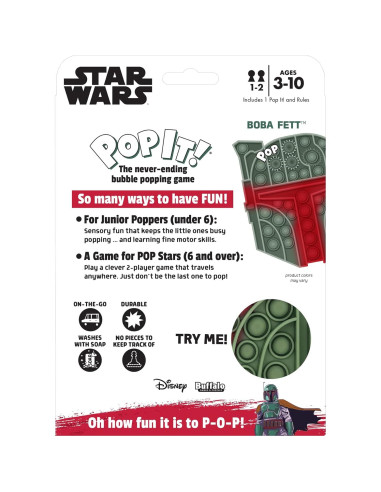 Juguete Antiestrés Pop It! Boba Fett Buffalo Games 113g