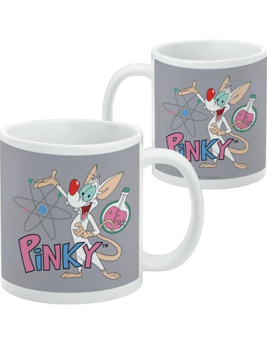 Taza de Cerámica Pinky y el Cerebro 11oz (311ml) Blanca