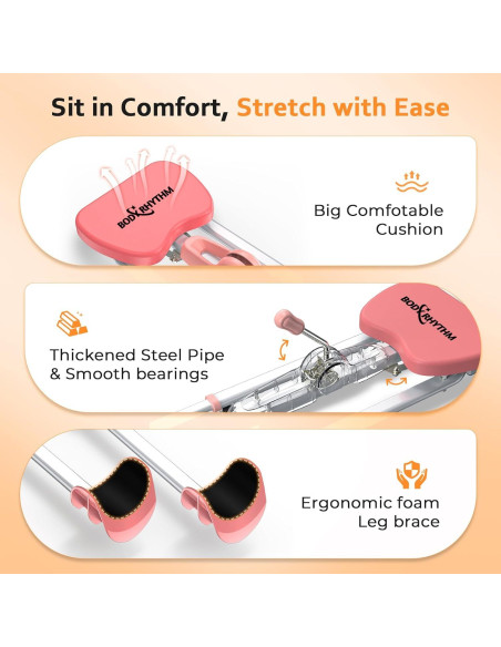 Estirador de Piernas BODY RHYTHM YYBRLSWH01 Rosa - Máquina de Estiramiento para Ballet, Yoga y Artes Marciales Estirador de Piernas BODY RHYTHM YYBRLSWH01 Rosa - Máquina de Estiramiento para Ballet, Yoga y Artes Marciales