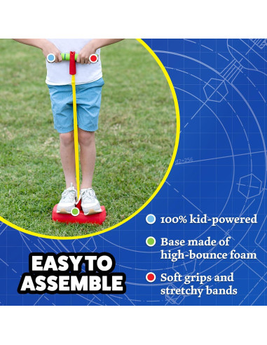 Stomp Rocket Stomp Hopper - Pogo para Niños 3 a 5 Años