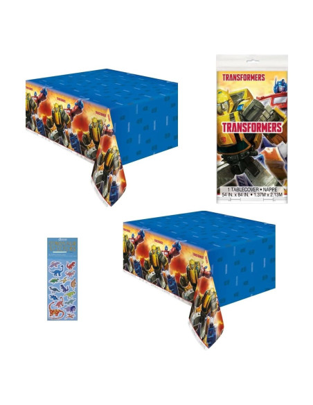 Suministros de Fiesta Transformers Único - 2 Manteles Plástico 137x213cm Suministros de Fiesta Transformers Único - 2 Manteles Plástico 137x213cm