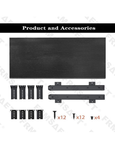 Bandeja para Teclado FRMSAET Ajustable 76.2 cm Madera Negra
