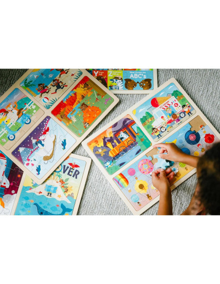 Rompecabezas de Madera Chuckle & Roar - 10 Piezas para Niños Rompecabezas de Madera Chuckle & Roar - 10 Piezas para Niños