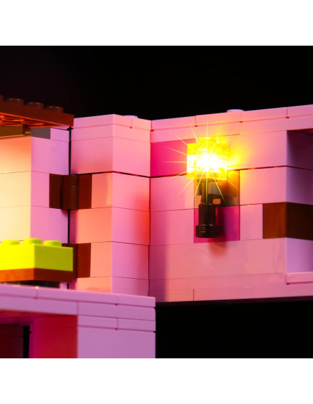 Kit de Luz LED BrickBling para Casa de Cerdo LEGO 21170 Kit de Luz LED BrickBling para Casa de Cerdo LEGO 21170