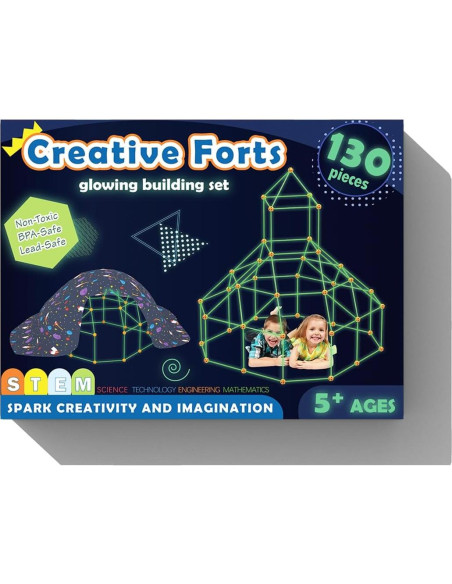 Kit de Construcción de Fortalezas Brillantes Tiny Land 130 Piezas Kit de Construcción de Fortalezas Brillantes Tiny Land 130 Piezas