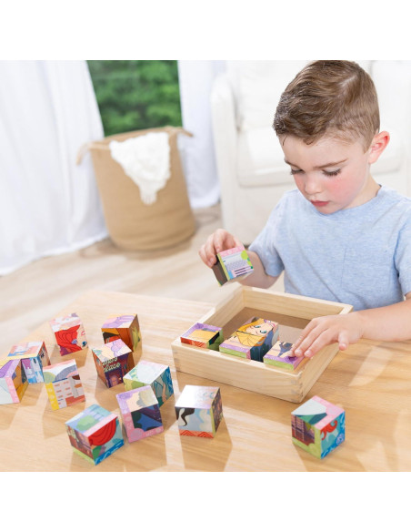 Cubo de Rompecabezas de Madera Melissa & Doug Princesas Disney 16 Bloques Cubo de Rompecabezas de Madera Melissa & Doug Princesas Disney 16 Bloques