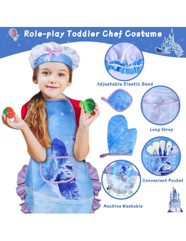 Juego de Cocina Magic4U para Niños 28 Piezas Chef Infantil