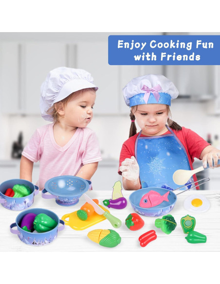 Juego de Cocina Magic4U para Niños 28 Piezas Chef Infantil Juego de Cocina Magic4U para Niños 28 Piezas Chef Infantil