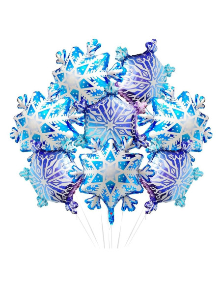 Globos de Copo de Nieve 3D Hokilands - Paquete de 8 Decoración de Fiesta Globos de Copo de Nieve 3D Hokilands - Paquete de 8 Decoración de Fiesta