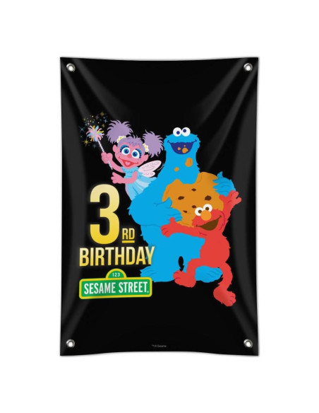 Banner Decorativo Plaza Sésamo 84cm x 56cm - Cumpleaños Banner Decorativo Plaza Sésamo 84cm x 56cm - Cumpleaños