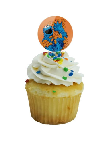 Juego de Palillos para Cupcakes Sesame Street - Set de 6