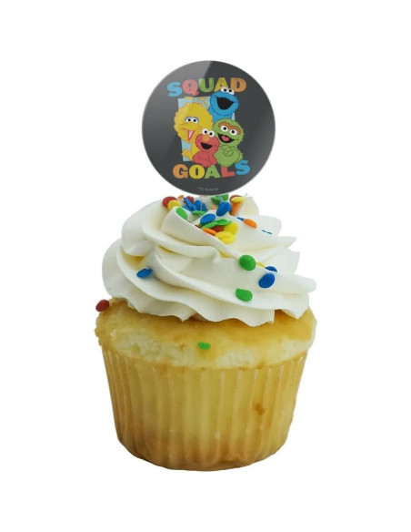 Set de 6 Palillos para Cupcakes Elmo Sesame Street - Acrílico Set de 6 Palillos para Cupcakes Elmo Sesame Street - Acrílico