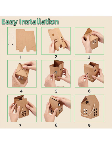 Cajas de Caramelo HAN SHENG 30 Pcs Papel Kraft Casa