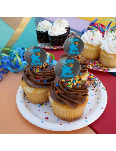 Conjunto de Palillos para Cupcakes Plaza Sésamo - 6 Piezas Conjunto de Palillos para Cupcakes Plaza Sésamo - 6 Piezas