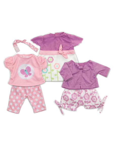 Conjunto de Ropa para Muñecas Melissa & Doug 6 Piezas 30-45 cm Conjunto de Ropa para Muñecas Melissa & Doug 6 Piezas 30-45 cm