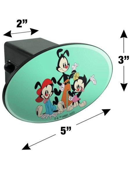 Cubierta de Enganche Ovalado Animaniacs Graphics & More 5x3" Cubierta de Enganche Ovalado Animaniacs Graphics & More 5x3"