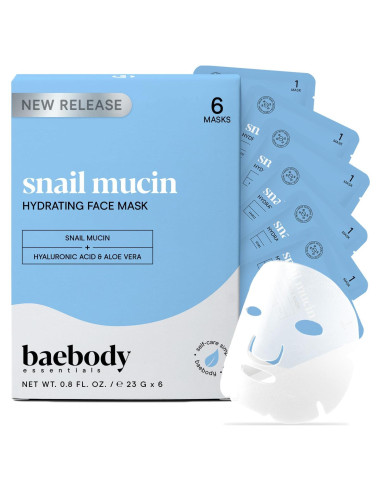 Mascarilla Facial Baebody 6 Pcs Hidratante Antienvejecimiento